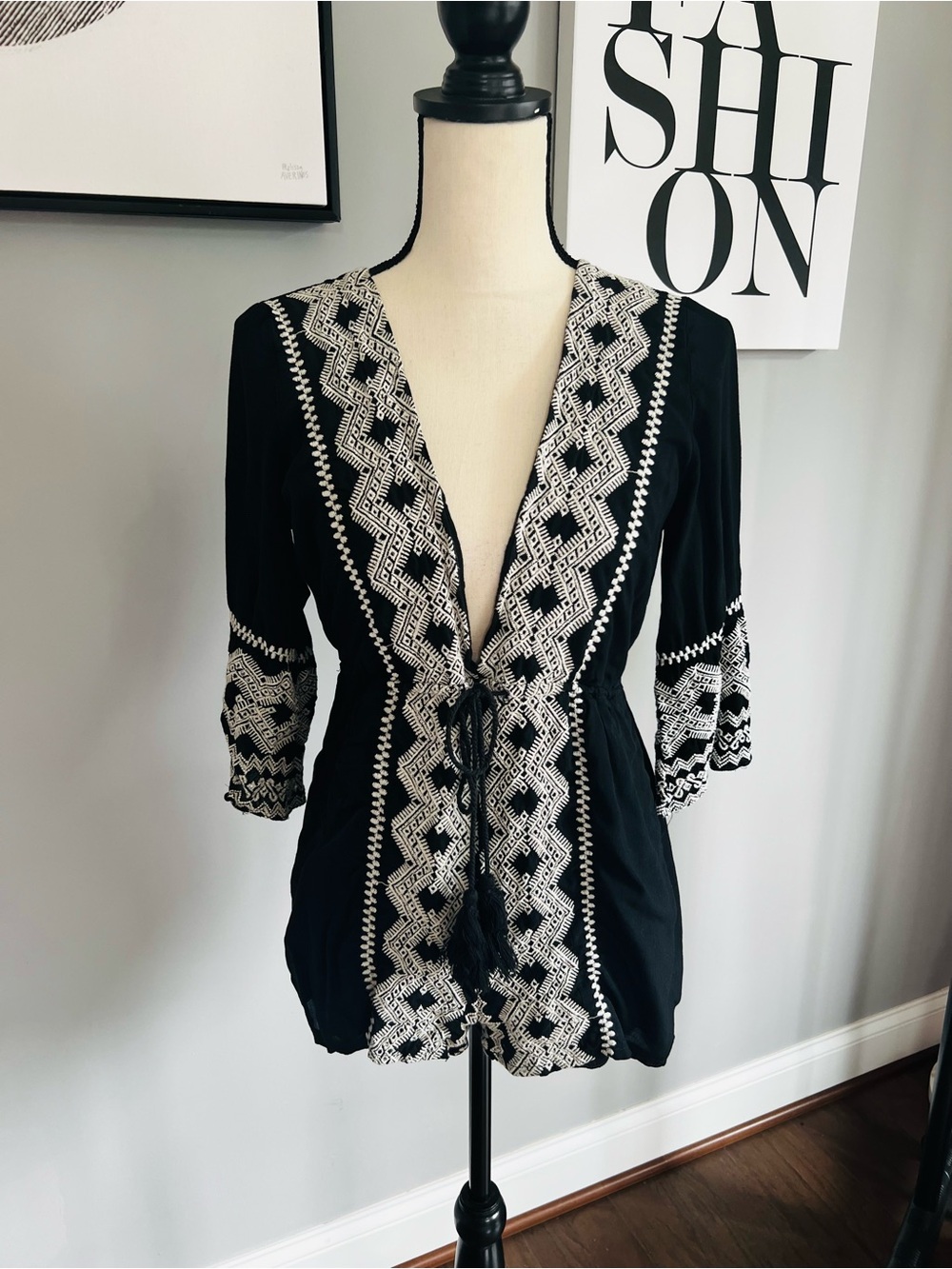Lulus Kailua Black and White Embroidered Romper - Picture 3 of 8